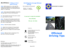 Efficient Driving Tips