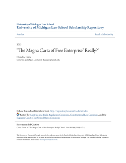"The Magna Carta of Free Enterprise" Really?