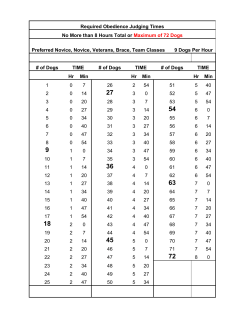 Required Obedience Judging Times No More than 8 Hours Total or