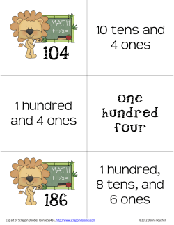 10 tens and 4 ones 1 hundred and 4 ones 1 hundred