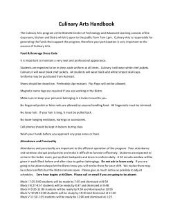 Culinary Arts Handbook