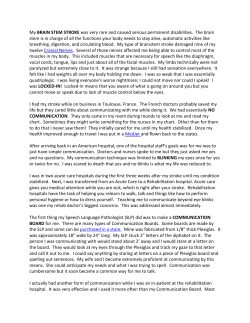 loss of speech - Steve Mallory