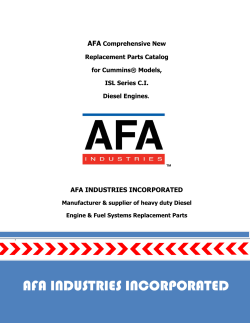 AFA Comprehensive New Replacement Parts