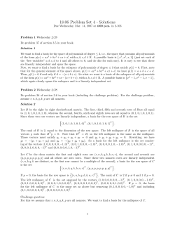 18.06 Problem Set 4 - Solutions