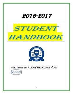 Handbook - Heritage Academy