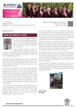 newsletter_2015-11-26 - The Ipswich State High School
