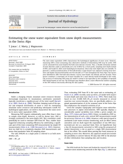 Estimating the snow water equivalent from snow depth