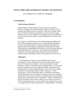 DEVELOPMENT OF VISUAL HYDROGEN INDICATORS