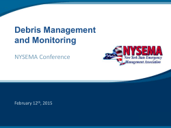 Debris Management and Monitoring