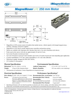 MagneMover LITE 250 mm Motor Data Sheet