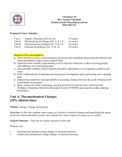 Chemistry 30 - Archbishop MacDonald High School