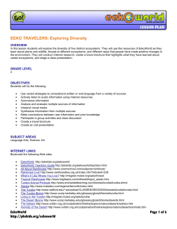 EEKO TRAVELERS: Exploring Diversity