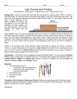 Lab: Frictional Forces