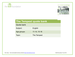 The Tempest quote bank