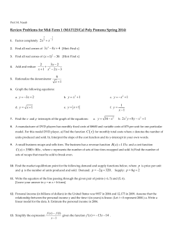 ( 1) 36 x + - Cal Poly Pomona