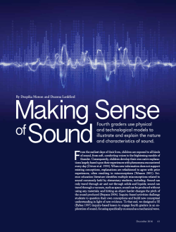 Making Sense of Sound - National Science Teachers Association