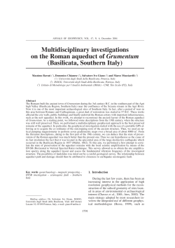 Multidisciplinary investigations on the Roman aqueduct