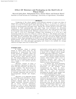 effect of moisture and packaging on the shelf life of wheat flour