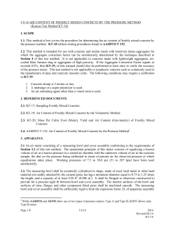 5.9.18 AIR CONTENT OF FRESHLY MIXED CONCRETE BY THE
