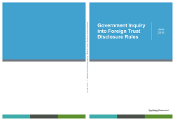 Government Inquiry into Foreign Trust Disclosure Rules