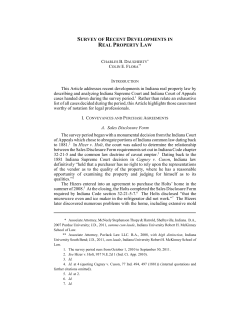 Survey of Recent Developments in Real Property Law