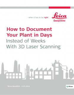 How to Document Your Plant in Days Instead of Weeks With 3D