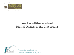 Teacher Attitudes about Digital Games in the Classroom