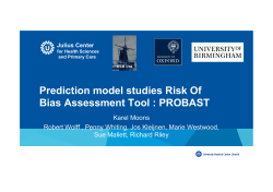 8.4 Karel Moons - University of Birmingham