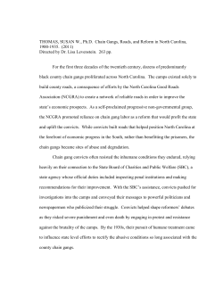 Chain gangs, roads, and reform in North Carolina