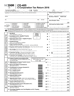 CD-405 - North Carolina Department of Revenue