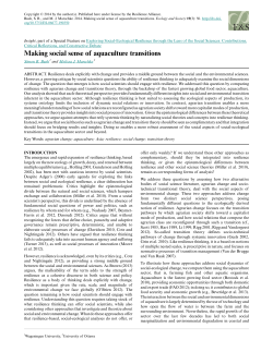 Making social sense of aquaculture transitions