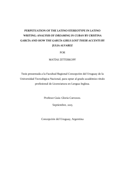 perpetuation of the latino stereotype in latino writing