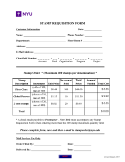 Stamp Requisition form
