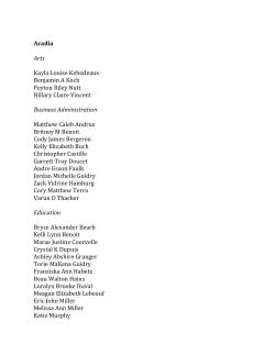 S14 gradsk - University of Louisiana at Lafayette