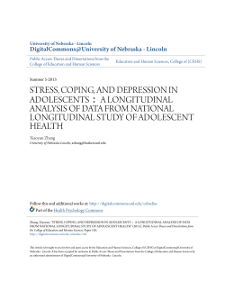 stress, coping, and depression in adolescents： a longitudinal