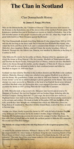 READ MORE - The Clan Donnachaidh Society of Florida