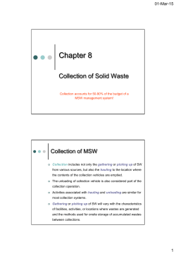COLLECTION OF SOLID WASTE