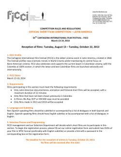 OFFICIAL SHORT FILM COMPETITION &ndash; LATIN AMERICA