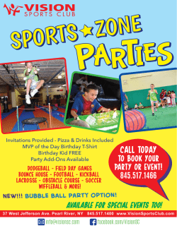 Party Flyer - Vision Sports Club