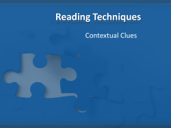 Reading Techniques
