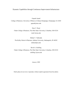 Dynamic Capabilities through Continuous Improvement Infrastructure