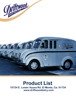 Product List - Driftwood Dairy