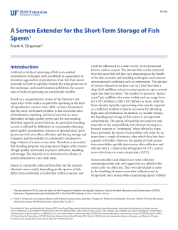 A Semen Extender for the Short-Term Storage of Fish Sperm1