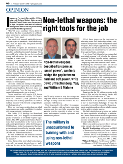 Non-lethal weapons: the right tools for the job