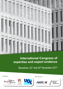 International Congress of expertise and expert evidence