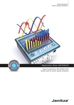 Application note: Quality seal for power quality