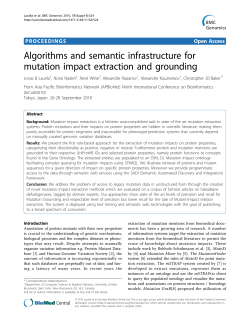 Algorithms and semantic infrastructure for mutation impact extraction