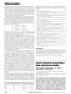 Generic mechanism for generating a liquid&plusmn;liquid phase transition