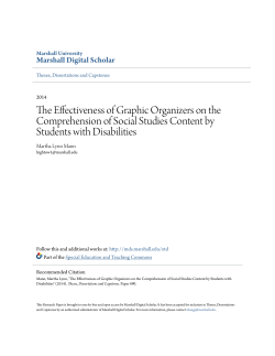 The Effectiveness of Graphic Organizers on the Comprehension of
