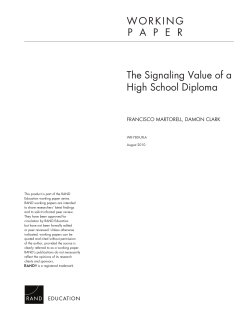 The Signaling Value of a High School Diploma